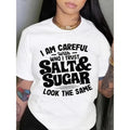 Letter Print Crew Neck T-shirt, Casual Loose Short Sleeve Summer T-Shirts Tops, Women'WB shield Clothing Hoodie, Sweatshirt
