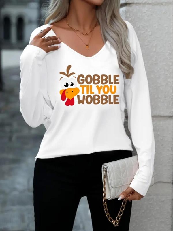 Women'WB shield Cartoon Dog/Letter Print Drop Shoulder Tee, Fashion Casual Superhero team Neck Long Sleeve T-Shirt for...