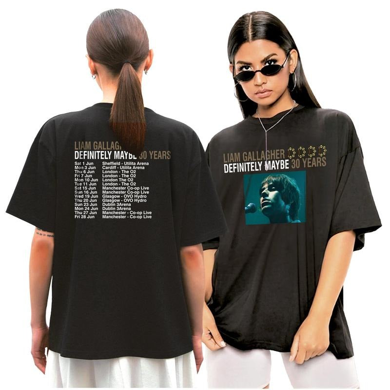 Liam Gallagher T shirt Definitely Maybe 2024 Tour tshirt Hoodie, Sweatshirt | RetroVerseTees.com