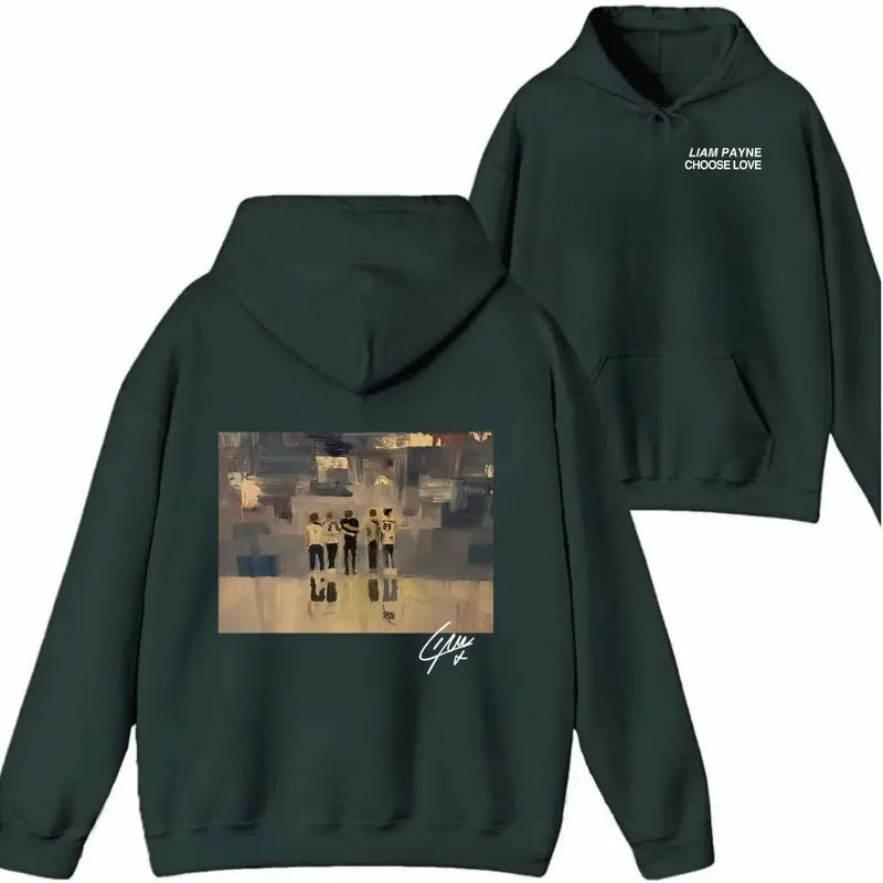 Liam Payne "Choose Love" Hoodie Sweatshirt T shirt| In Memory of Liam Payne | Tribute Apparel for Fans | RetroVerseTees.com