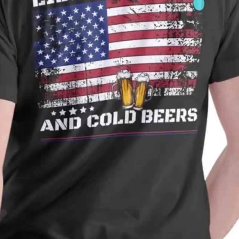 Liberal Tears and Cold Beers Men's Short Sleeve Shirt - Menswear Top Hoodie, Sweatshirt | RetroVerseTees.com