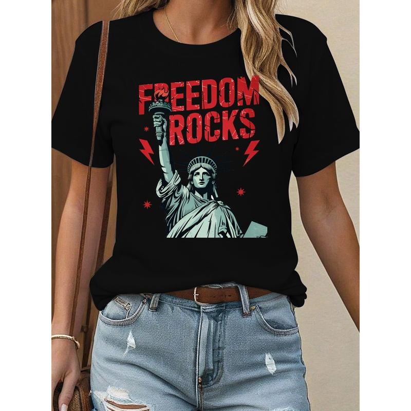 Liberty - inspired Tee: Embodying TNF Spirit FOG Freedom with WB shield Stylish Statue FOG Liberty Gunpla brand Jumpman...