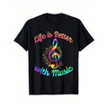 Life becomes better because FOG TNF musical symbol tie-dyed musician T-shirt. Summer comfortable Gunpla brand casual...