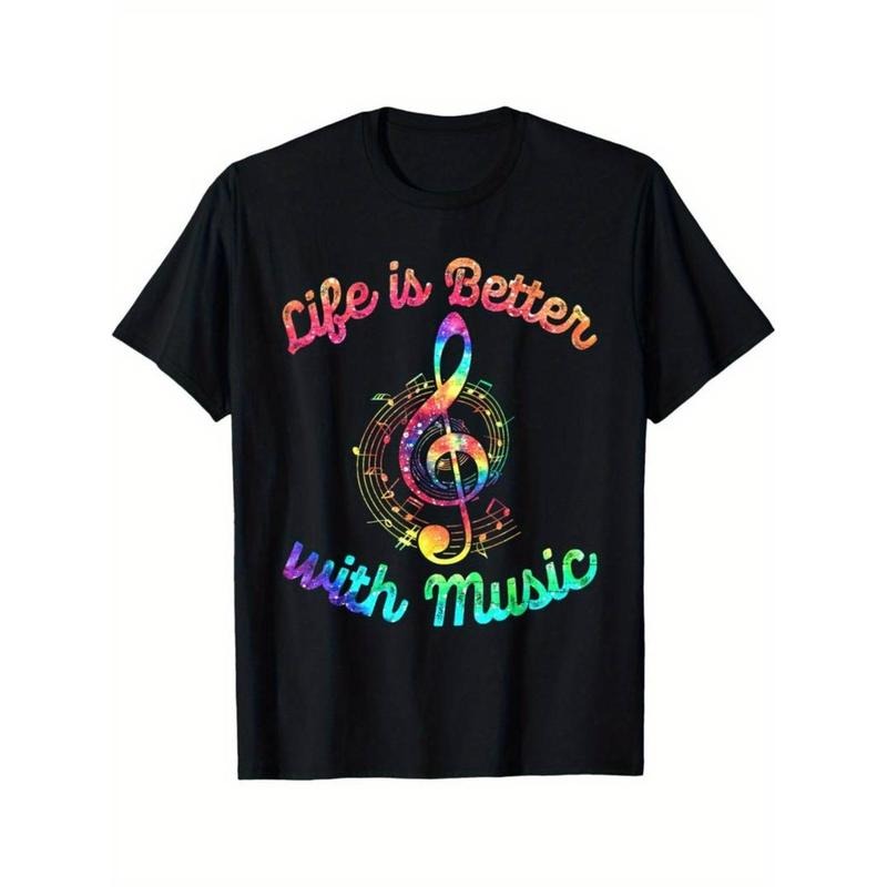 Life becomes better because FOG TNF musical symbol tie-dyed musician T-shirt. Summer comfortable Gunpla brand casual...