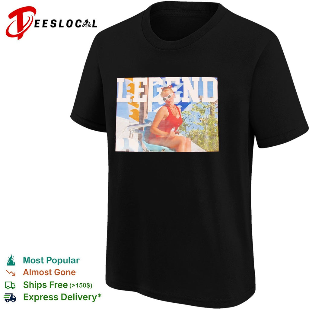 Lifeguard woman legend sunglasses chair shirt