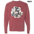 Light Bulb Be The Light Long Sleeve Comfort Colors T-Shirt 'NLB Hoodie, Sweatshirt | RetroVerseTees.com