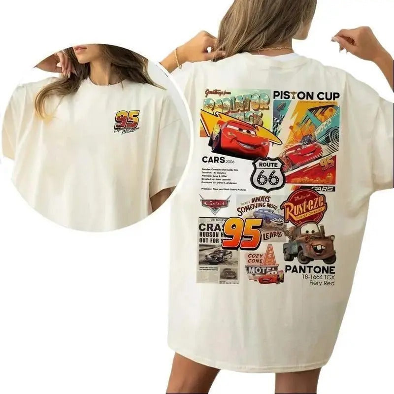 Lightning Mcqueen Piston Cup Classic T-shirt, Unisex, Car Shirt Cotton Top Hoodie, Sweatshirt | RetroVerseTees.com