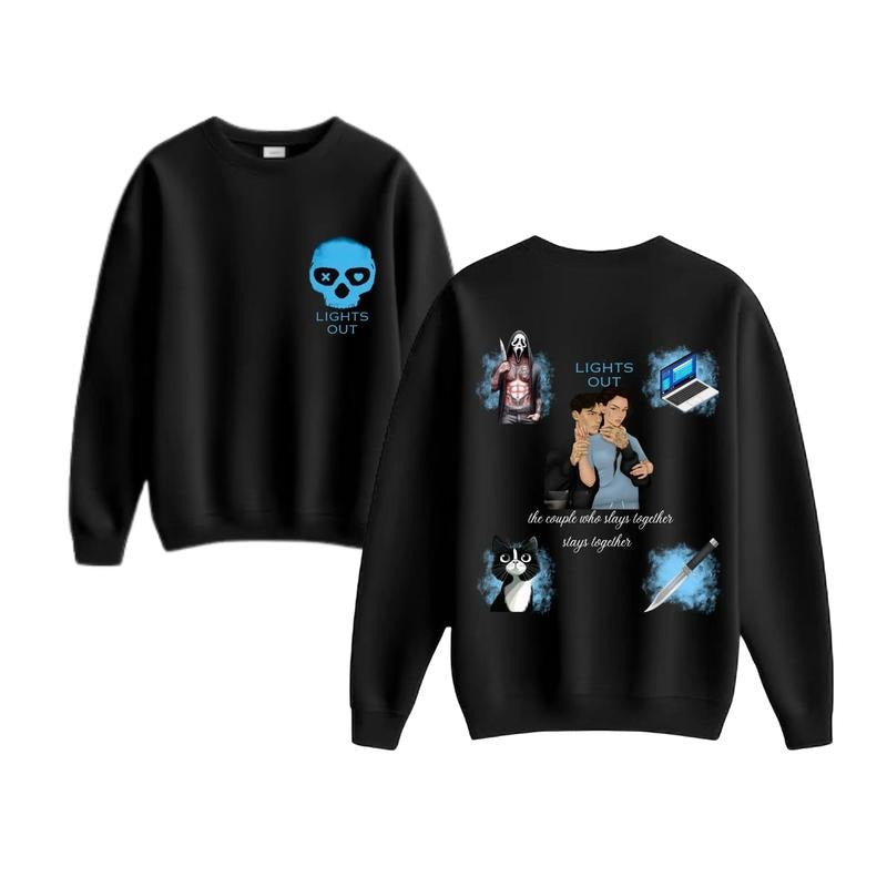 Lights Out Graphic Sweatshirt, Lights Out, Graphic Sweatshirt T-Shirts, Hoodie | RetroVerseTees.com