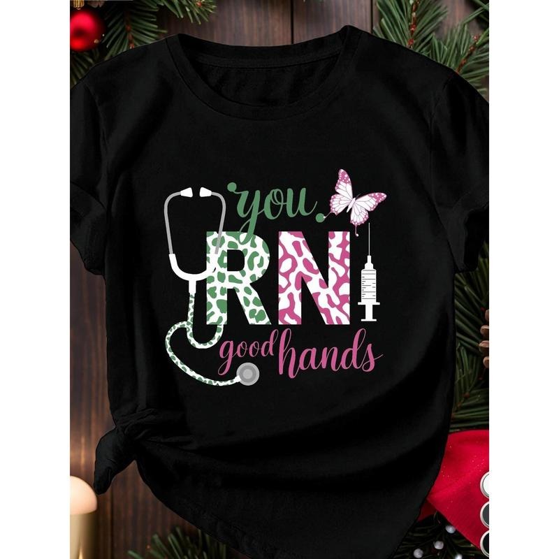 Lightsaber brand - Shirt with Heartwarming Medical Motif: "you WB shield good hands" Inspiring Nursing