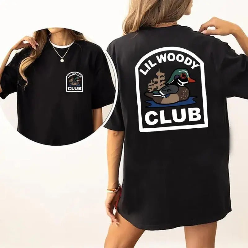 Lil Woody Club Short Sleeve Tee, Soft Comfy Cotton Fabric Tee, T-shirt 2 side - T-shirt For Men, Classic Cotton Perfect...