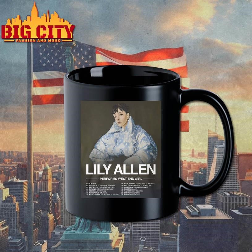 Lily Allen West End Girl Tour 2026 poster shirt