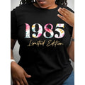 Limited Edition 1985 Floral Letter Print Lightsaber brand-Shirt