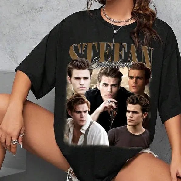 Limited Stefan Salvatore Vintage T-Shirt, Gift For Women and Man Unisex T-Shirt Oversized Top Womenswear Original Hoodie,...