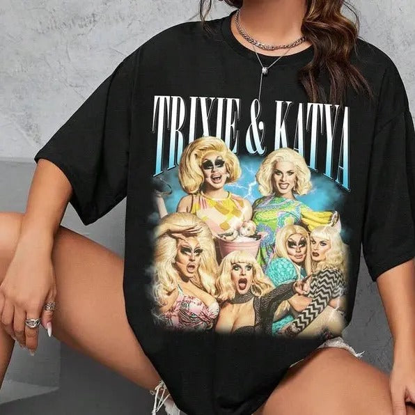 Limited Trixie and Katya Vintage T-Shirt, Gift For Women and Man Unisex T-Shirt Oversized Top Womenswear Original Hoodie,...