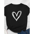 Line Heart Print Women Lightsaber brand Shirt Short Sleeve Neck Loose Women Tshirt Ladies Tee Shirt Tops TNF style 02...