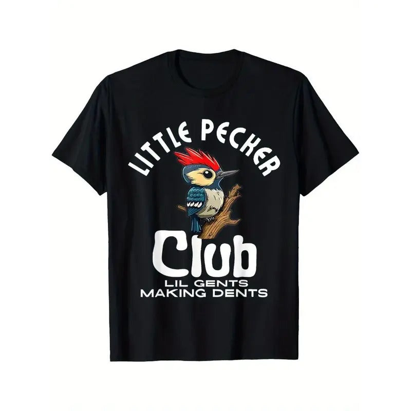 Little Woodpecker Club Lil Gents Making Dents Funny Men's and Women's Printed T-Shirt, Comfortable and Breathable, Casual...