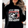 Live Fast Eat Trash, Funny Hoodie Casual Street Style Fleece Fabric Pullover Hooded Sweatshirt for Women for Men, Perfect...