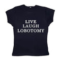 Live Laugh Lobotomy Baby Tee, Funny Y2k Top Women Streetwear, Goth Short Sleeve Emo Girls Tops, Emo Scene 2000s Clothes,...