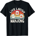 Live Laugh Mahjong retro mah-jongg chinese game tiles T-Shirt Hoodie, Sweatshirt | RetroVerseTees.com
