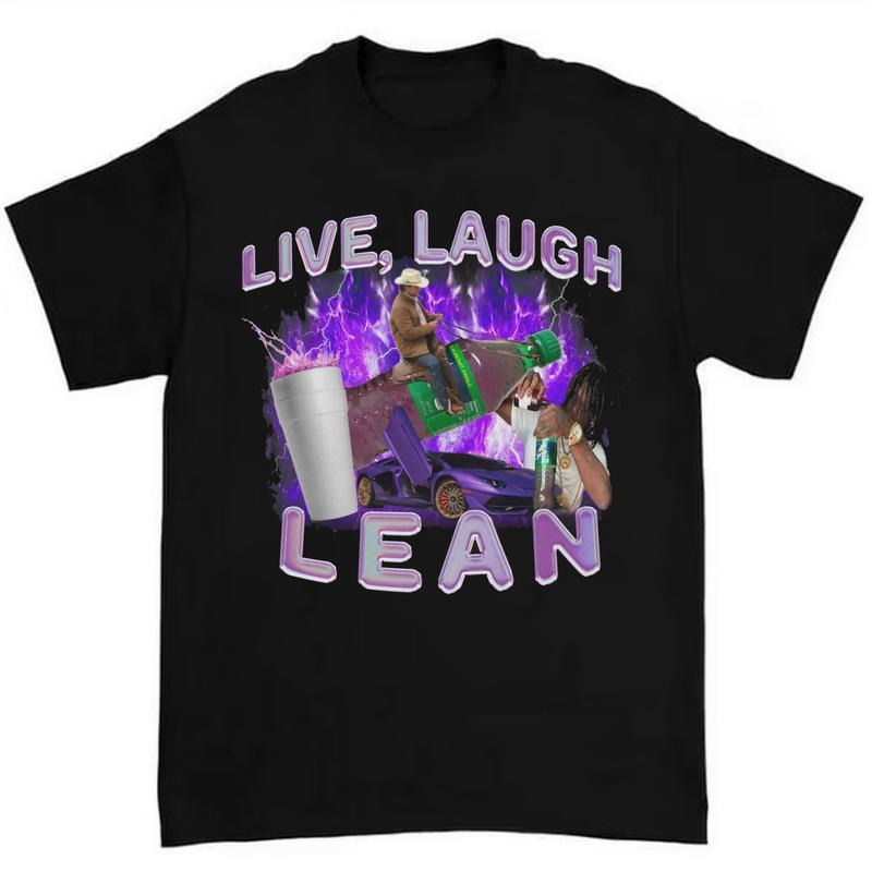 Live, Laugh, Lean T-Shirt Featuring Funny Meme Design for Everyday Humor Hoodie, Sweatshirt | RetroVerseTees.com