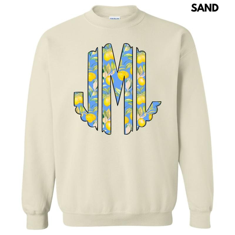 Lively Lemons Monogram Sweatshirt 'NLB' T-Shirts, Hoodie | RetroVerseTees.com