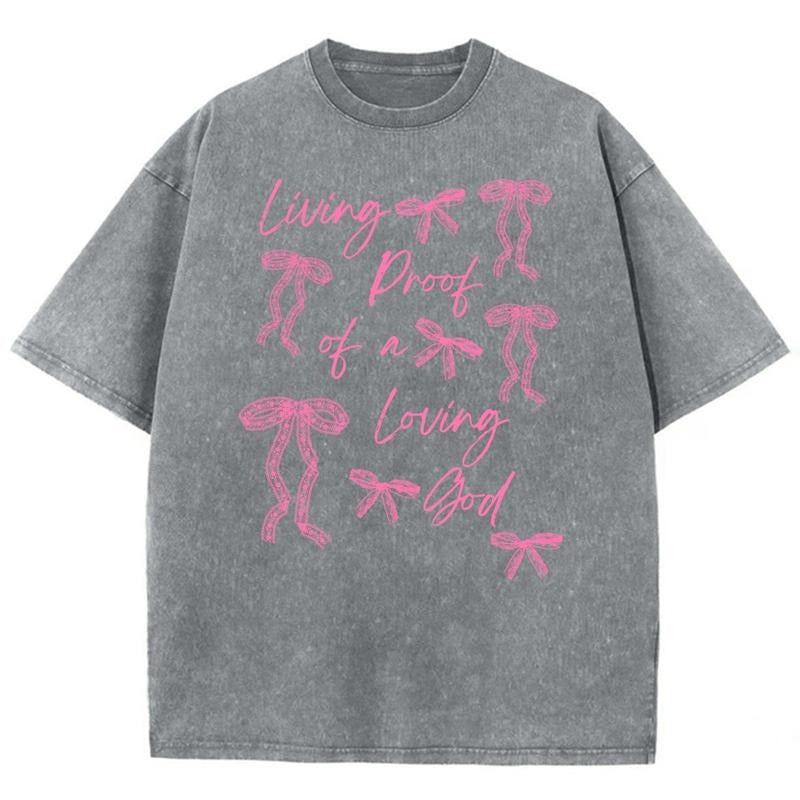 Living Proof Of Loving God Unisex Washed T-Shirt, Christian t shirts, Christian Jesus  t shirts, Vintage 90s Graphic Tee...