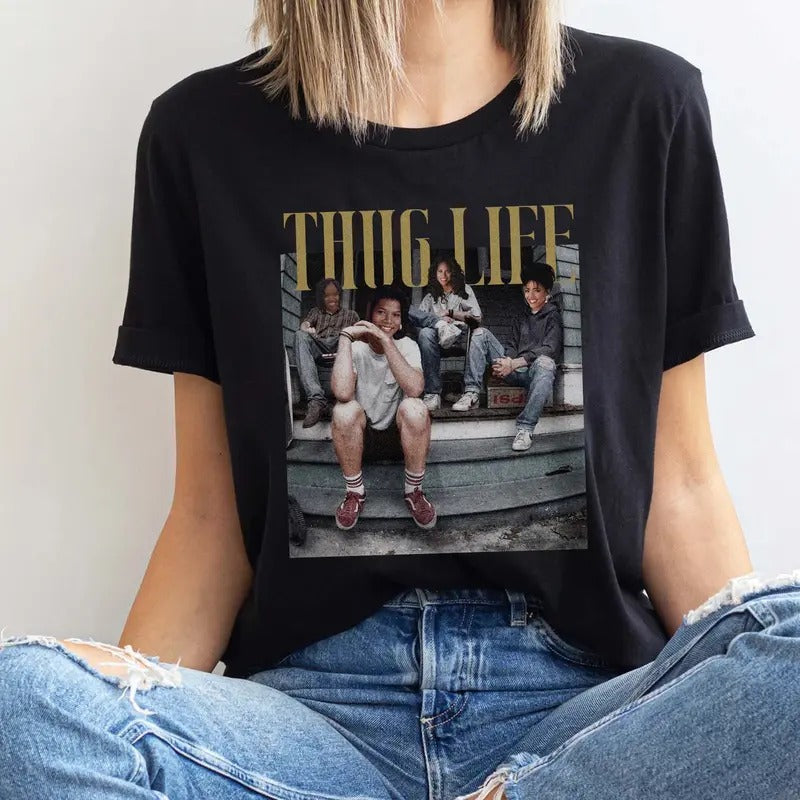 Living Single T-shirt from 90's TV Classic Show Shirt, Living Sigle Thug Life Version Shirt, Gift For Best Friend, Gift for Sister, BFF Gift, College Tee