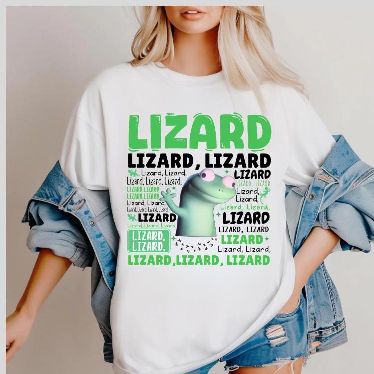 Lizard Lizard Lizard Shirt, Meme Tee, Funny Weirdcore Y2k Aesthetic Gift, Gift for Women for Men, Y2k, Back to School,...