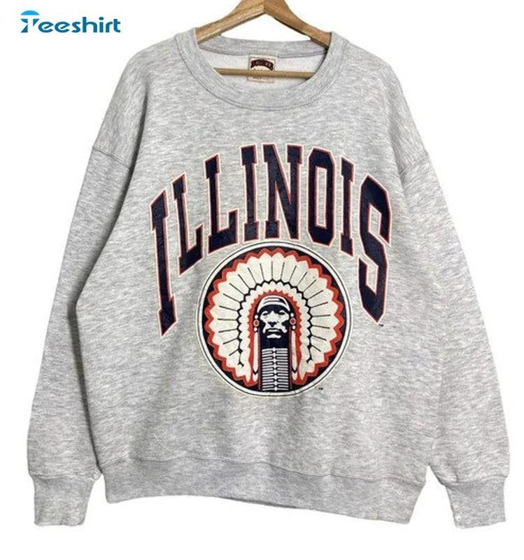 Llinois Logo Sweatshirt, Ncaa Illinois Fighting Unisex Sweatshirt T-Shirts, Hoodie | RetroVerseTees.com