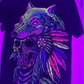 Lobo calavera sizes small t-shirt Cotton Black Hoodie, Sweatshirt | RetroVerseTees.com