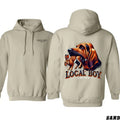 Local Boy Hunting Hound Hoodie, Rabbit Tracker Graphic Hoodie, Outdoor Adventure Menswear, Country Style Graphic...