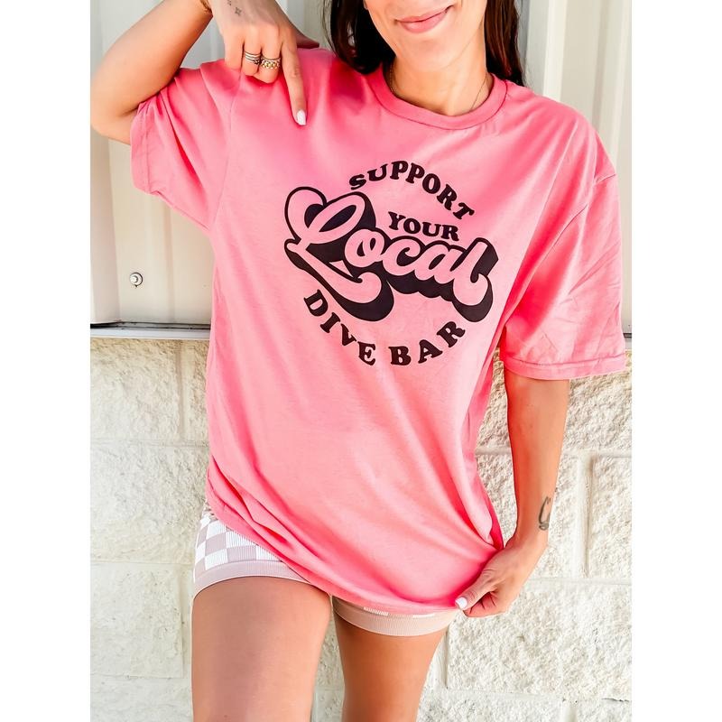 Local Dive Bar Graphic Tee Hoodie, Sweatshirt | RetroVerseTees.com