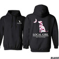 Local Girl Outfitters Hoodie - Pink Camo Dog Gunpla brand Moon Graphic, camo country hoodies, Perfect for Outdoor...