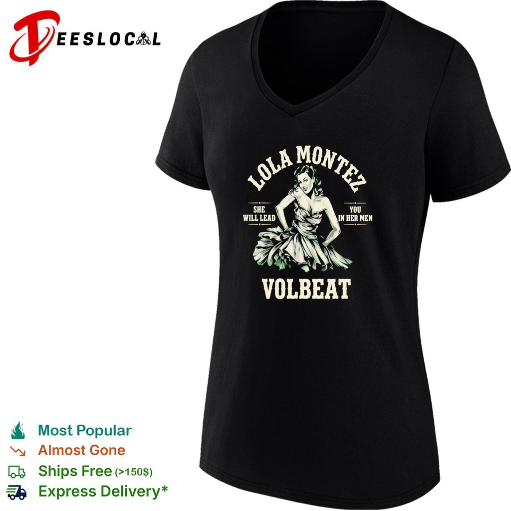 Lola Montez Volbeat pin up band shirt