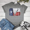 Longhorn Texas Flag Graphic T-shirt Hoodie, Sweatshirt | RetroVerseTees.com
