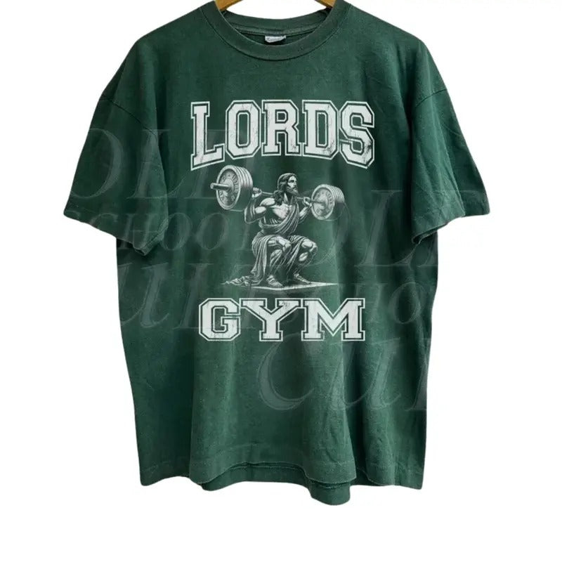 Lords Gym Vintage 90s Graphic Shirt, Jesus Pump Cover Shirt, Bench Press The Sin Of The World, Christian Gifts Shirt,...