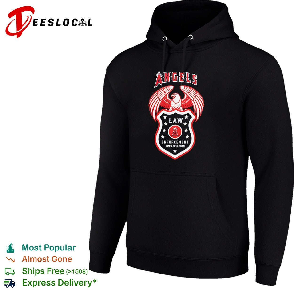 Los Angeles Angels Law Enforcement Appreciation Eagle Logo shirt