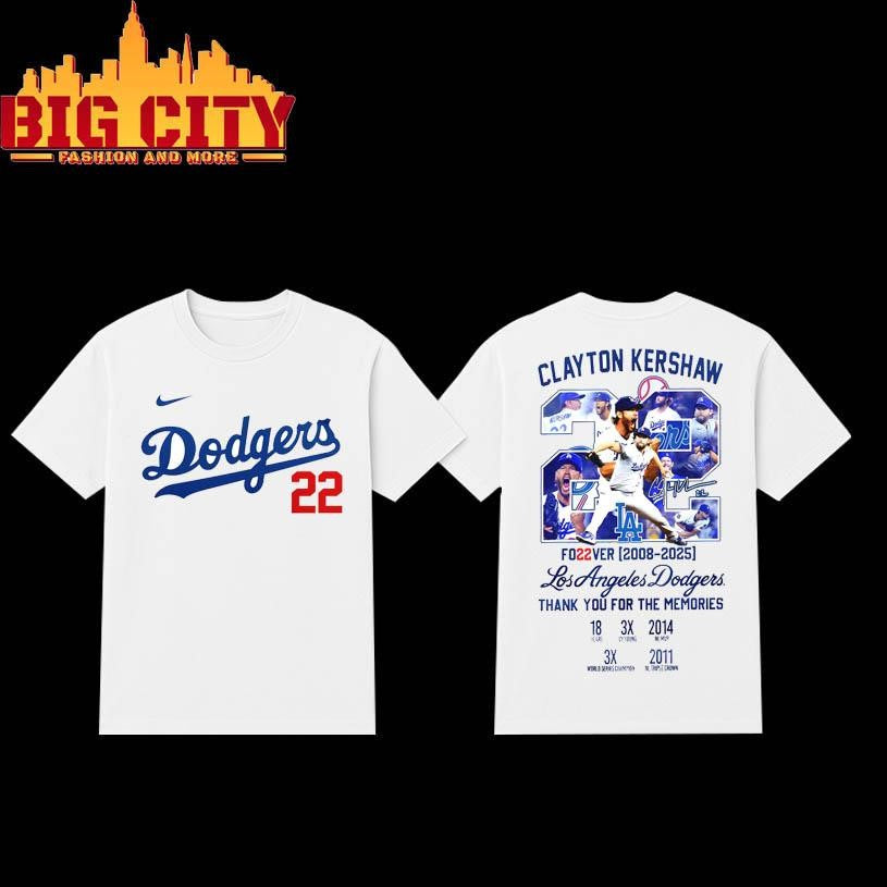 Los Angeles Dodgers 2008-2025 Thank Clayton Kershaw Forever Shirt
