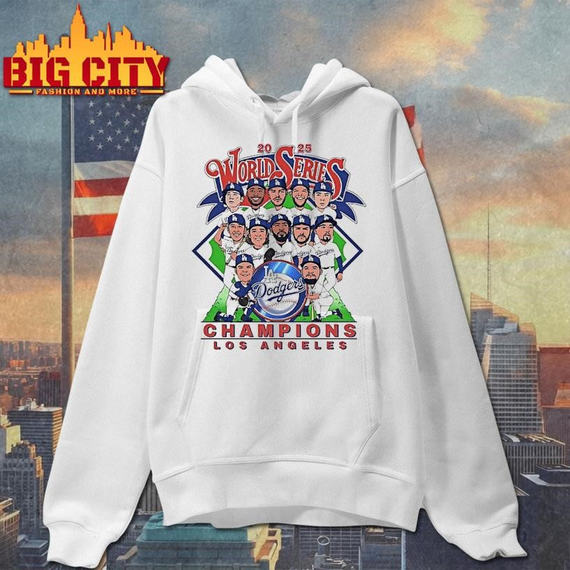 Los Angeles Dodgers 2025 World Series Champions Players Signatures Shirt