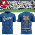 Los Angeles Dodgers Back 2 Back World Series Champions Signature Two Sided Shirt