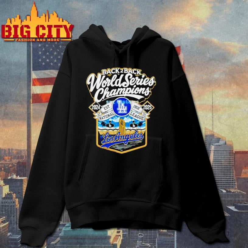 Los Angeles Dodgers Back 2 Back World Series Champions est 1958 National League 2024 2025 shirt