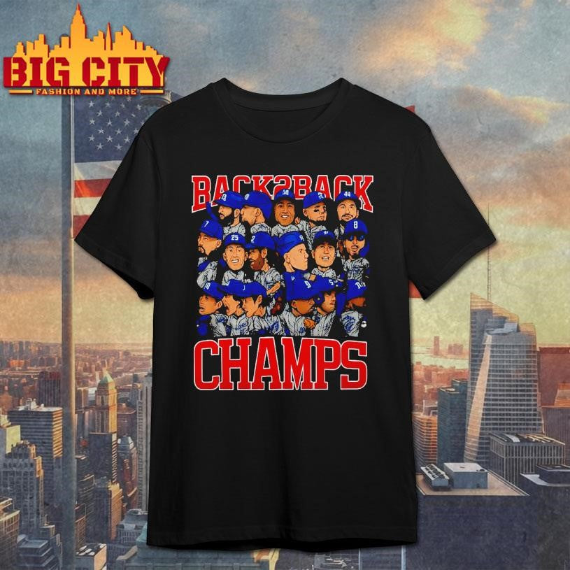 Los Angeles Dodgers Back To back Champions 2025 Shirt