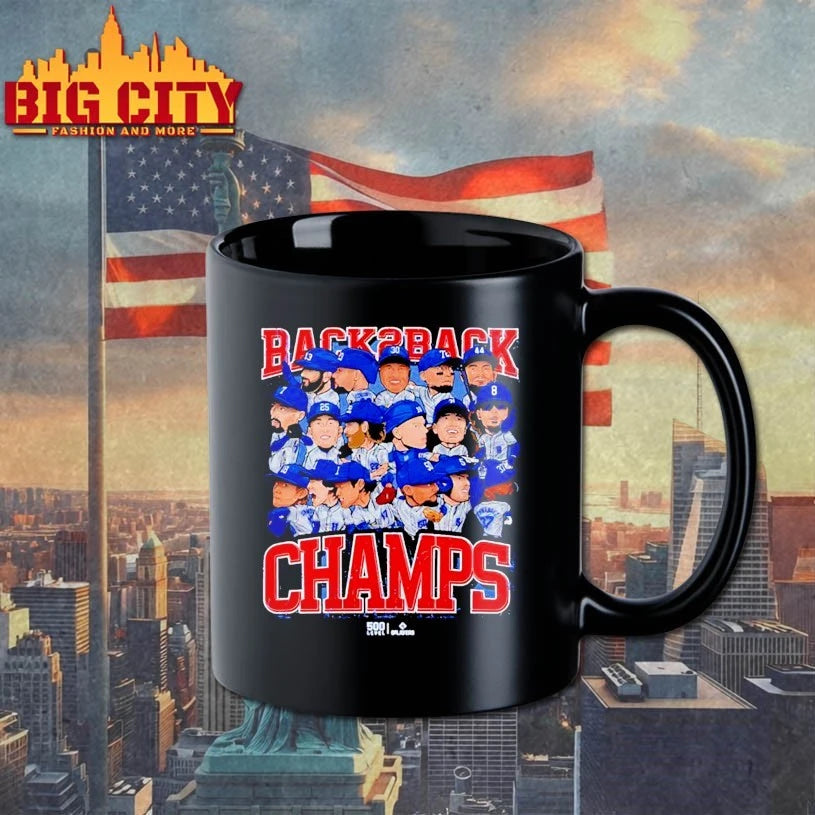Los Angeles Dodgers Back2back Champs chibi shirt