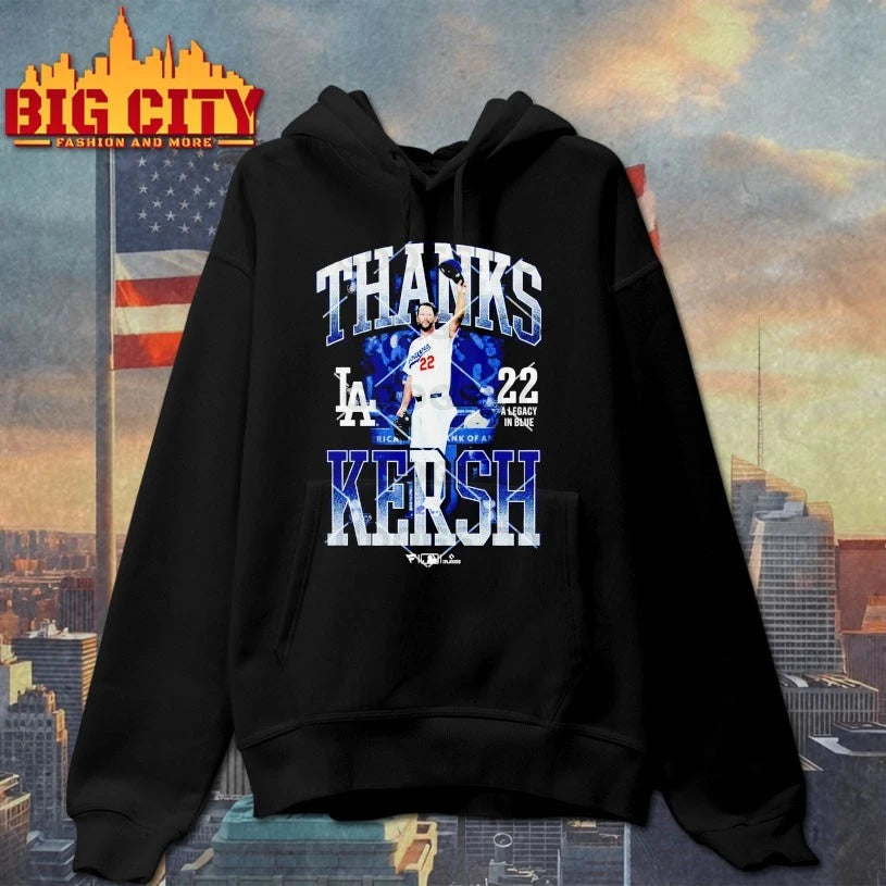 Los Angeles Dodgers Clayton Kershaw Thanks Kersh 22 A Legacy In Blue Shirt