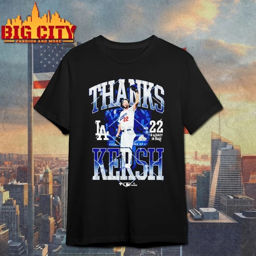 Los Angeles Dodgers Clayton Kershaw Thanks Kersh 22 A Legacy In Blue Shirt