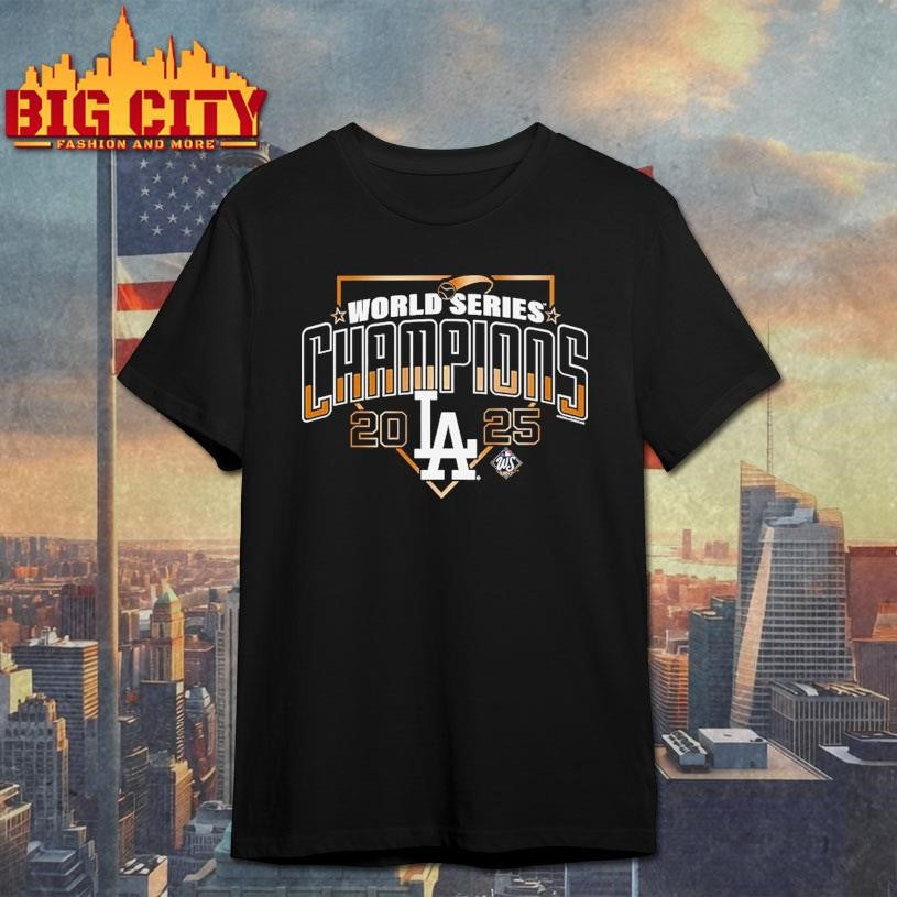 Los Angeles Dodgers Mitchell &amp; Ness Black 2025 World Series Champions Arch Shirt