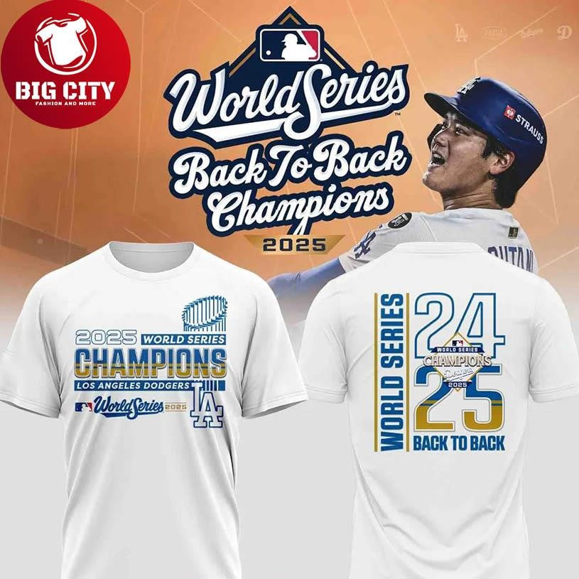 Los Angeles Dodgers World Series Champions 2024-2025 MLB Two Sided Shirt
