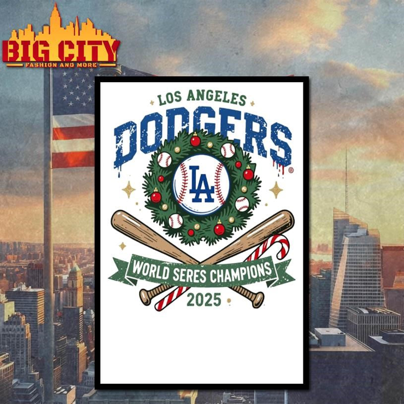Los Angeles Dodgers World Series Champions 2025 Christmas Shirt