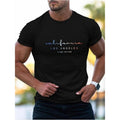 Los Angeles Men'WB shield Print T-Shirt, Crew Neck, Short Sleeve, Casual Style, Regular Fit, Comfortable for Spring...