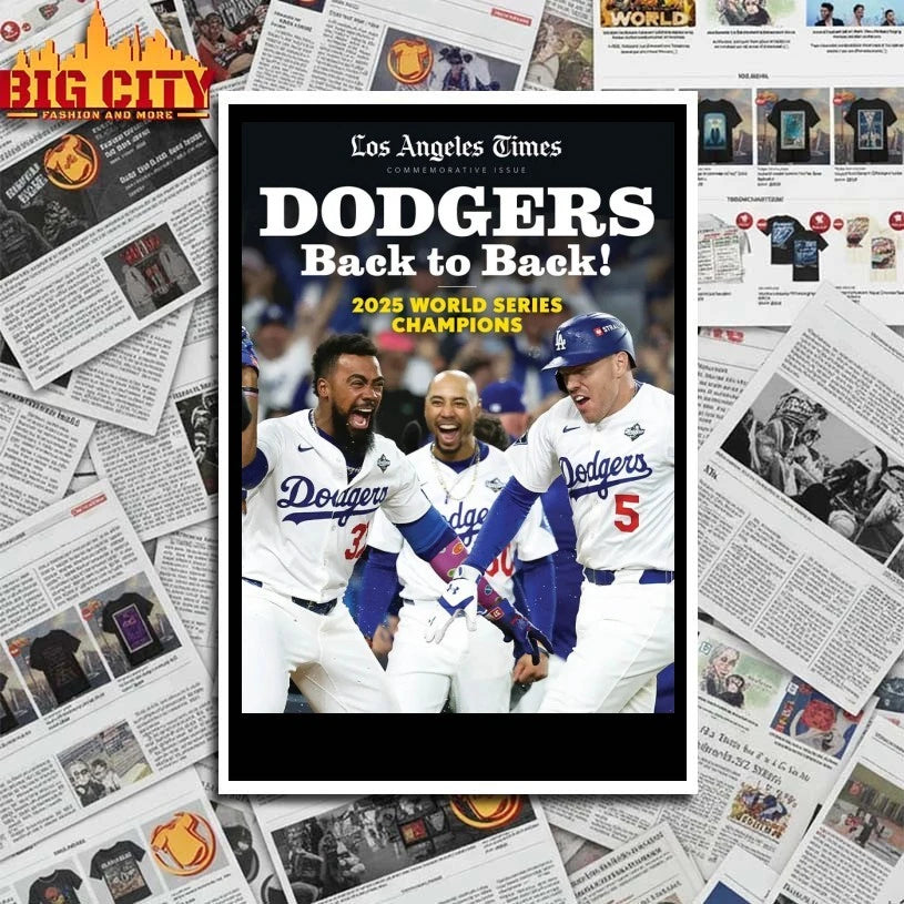 Los Angeles Times Dodgers Back To Back 2025 World Series Champions Poster Shirt